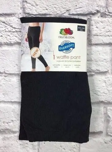 Fruit of the Loom NEW  XXL/3XG Black waffle Pants