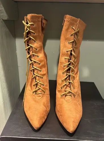 Liliana Brown Heel Boots