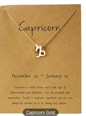 New Capricorn necklace gold tone Capricorn necklace zodiac fashion jewelry