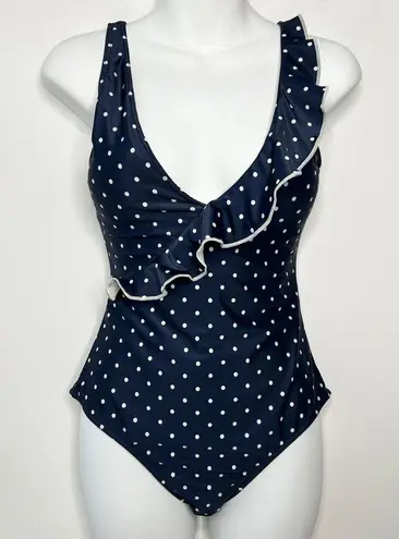 Summersalt Jacey Duprie One Piece Swimsuit Womens Size 6 Ruffle Wrap Polka Dot