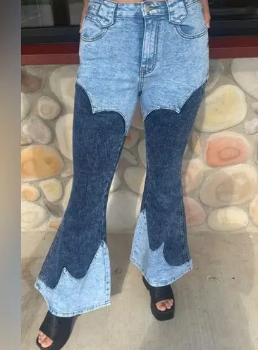 Oh Blue High Noon Western Jeans with Two