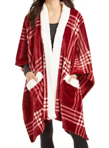 Charter Club ๐บ Cozy Plush Wrap 50 x 70 Garnet Plaid Throw ๐บ