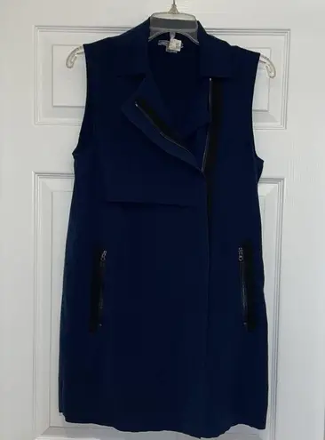 Vince  Laser Cut Navy Trench Vest - Worn on TV!