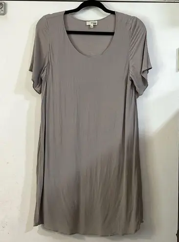 Wilfred  FREE by ARITZIA Teigen Mini Shirt Dress in Lune L Taupe Gray Gauzy