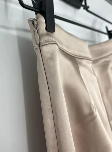 Babaton ARITZIA Ten by Sundance High waisted flared satin pants TAUPE Size 4