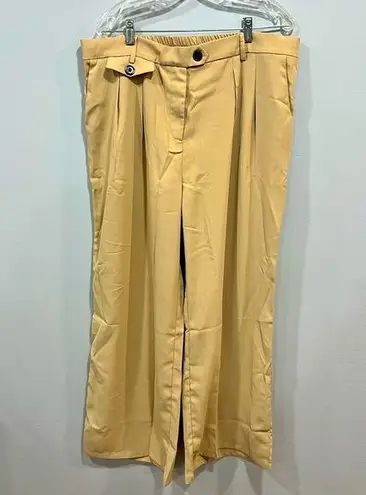 Plus dress pants elastic waist band business pants wide leg Size 2X