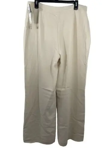 Ralph Lauren NWT Lauren  Silk Pants Size 16 Montblanc Cream Trousers 33” Length