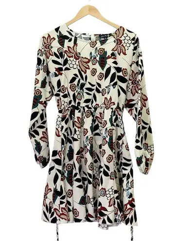 Bohme NWT Jacqui The Label Boho Floral Long Sleeve Belted Midi Dress Size Medium