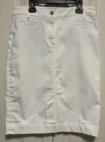 Talbots  White Jean Skirt