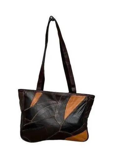 Mat Patch Leather Soft Stitched Handbag