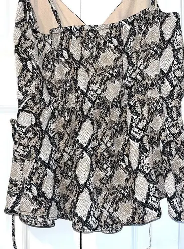 Nine Britton  Snakeskin Sleeveless Summer Blouse Size S B46‎