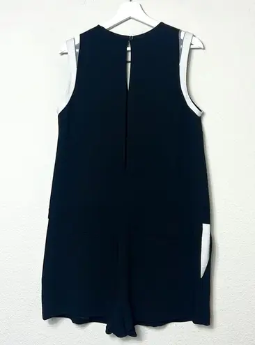 Rag and Bone  Lana Leather Trim Black Romper