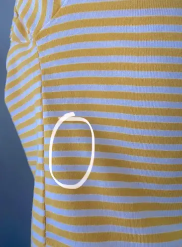 Esprit Vintage Y2K Yellow & White Striped Long Sleeve T-Shirt