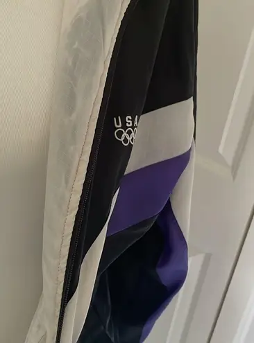 Coolest One of a Kind Nylon USA Olympics Purple Windbreaker Zip Up Jacket Size M
