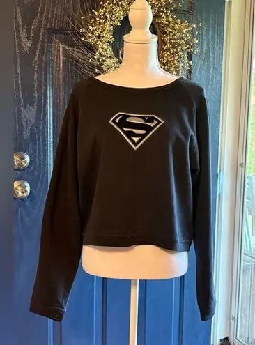 Vintage Black Superman Logo Sweatshirt size M Size M