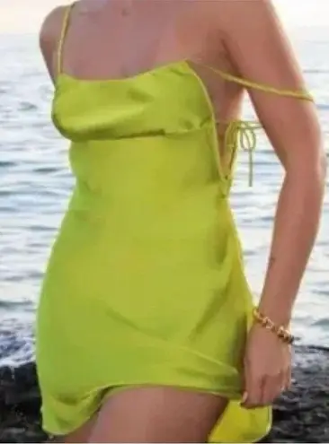 Rumored “Meadow” Mini Dress in Citron