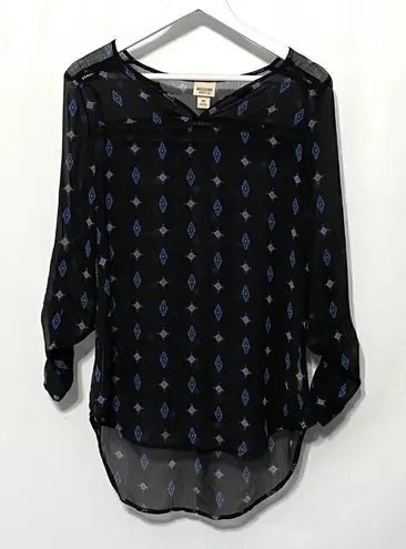 Mossimo triangle boho southwestern sheer Black