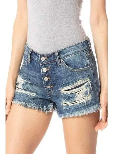 KanCan USA Kancan Mid Rise Distressed Short