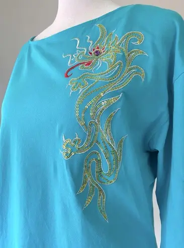 Bob Mackie Vintage ‘90s  Dragon Blouse