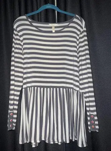 Matilda Jane  Striped Peplum Top Size Medium