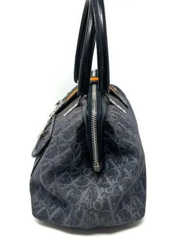 Christian Dior Vintage  Grey Denim Monogram Handbag