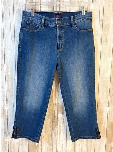 NYDJ Blue Crop Jeans Lift Tuck Technology Size 8