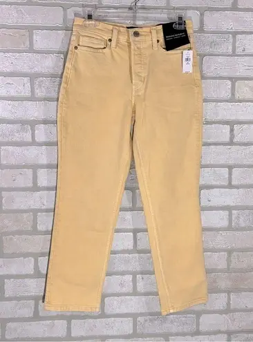 Banana Republic  NWT High Rise Straight Ankle Jeans in Pale Yellow Size 26P