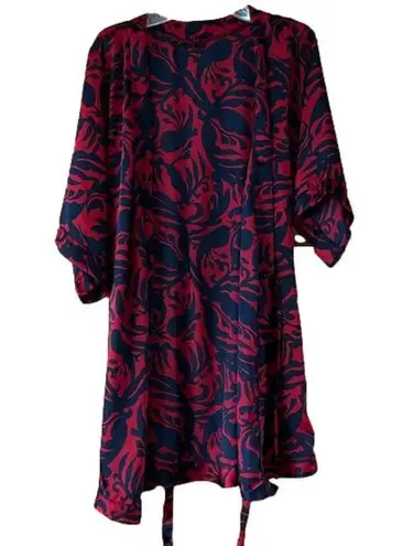 H&M  Lingerie Komono Woman’s Size XS Blue & Red Lightweight Robe