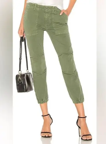 Nili Lotan Cropped French Military Pant In Camo Army Green