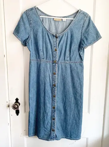 Vintage Liz Claiborne Denim Dress Short Sleeve 12 Blue - $48 - From Holly