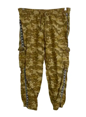 Sundance Camo Cargo Pants Womens PS Petite Small Pull On Elastic Embroider boho Green Size undefined