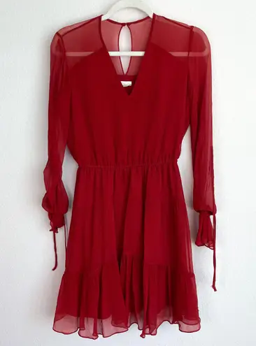 Shoshanna Red Silk Mini Dress