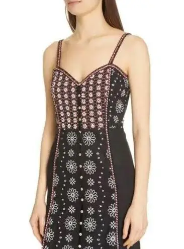 Veronica Beard black Giuliana Beaded Linen Dress size 6 ( small)