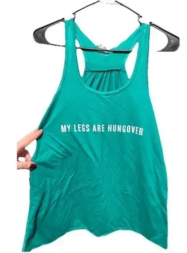 Gone For A Run Tank Top Racerback Sleeveless Funny Saying Athletic Green Medium Size 8