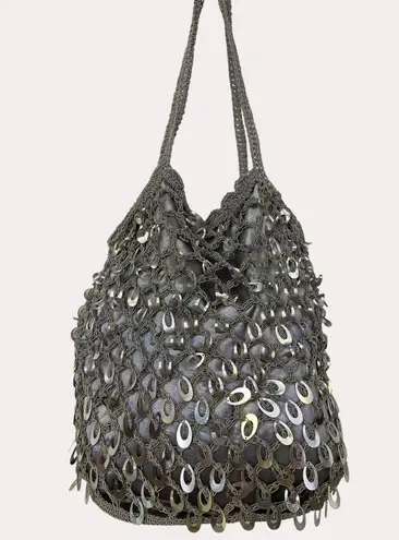 Unique Women's Silver Sequin Designed Shoulder Bag SKU 6149