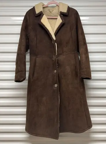 Vintage Loch Lomond Alexandria Scotland Antartex Sheepskin Jacket Size 12 Brown