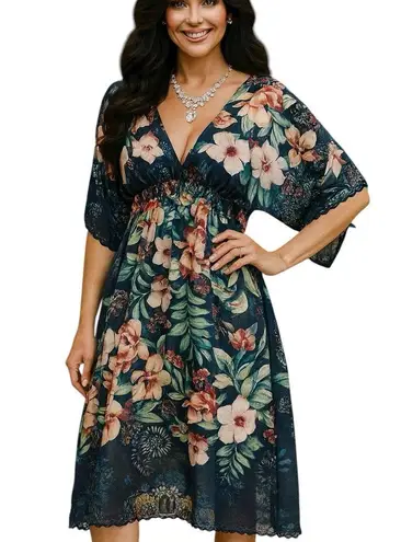 Johnny Was silk Annia Dress NWT