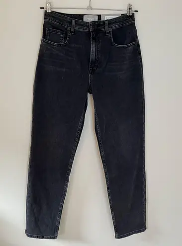 Everlane NEW The Curvy Cheeky Straight Leg High Rise Denim Jeans Washed Black