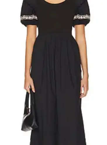 Cleobella Selma Midi Dress in Black & Ivory NWT size Small