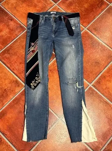 Leonard Paris Neck Tie Belt Jeans Blue Size 30