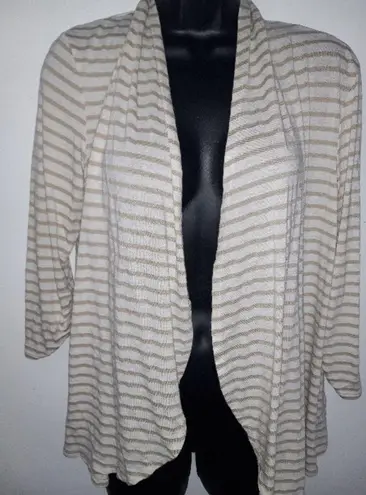 Apt. 9 Striped cream  cardigan