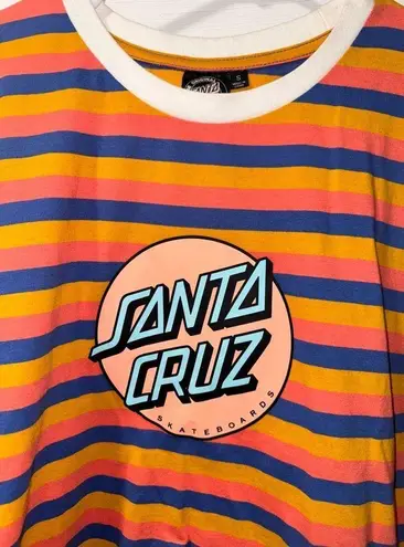 Santa Cruz Skateboard Womens Longsleeve striped Top Size Small NWOT