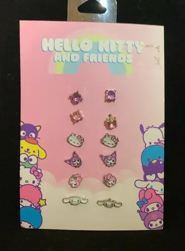 Hello Kitty and Friends stud earring set NWT Purple