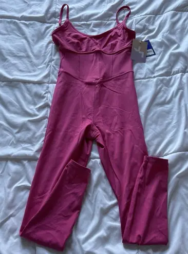NWT Target JOY LAB HOT Pink Full Body Jumpsuit Jumper Womans Size XS Yoga Gym