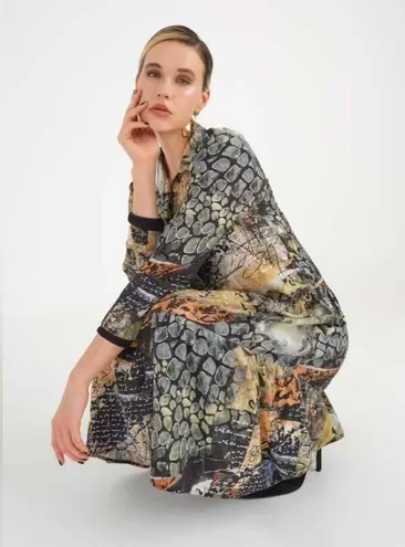 Simply Art by Dolcezza Dress “Postal” midi dress size large Green