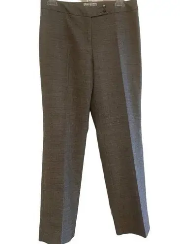 Pendleton Savvy Stretch Wool Blend Black Micro Tweed Dress Pants Trouser Sz 8