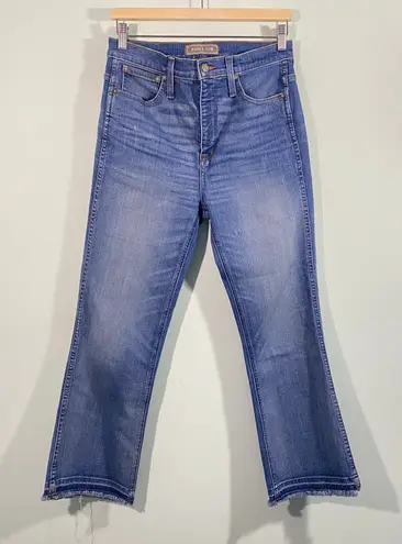 Point Sur J Crew Women Blue Raw Hem Ankle 10" Demi Boot Jeans Size 29