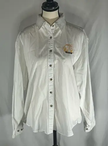 Titan Twill Classic White Wichita State Shockers Vintage Long Sleeve Button Up Size L