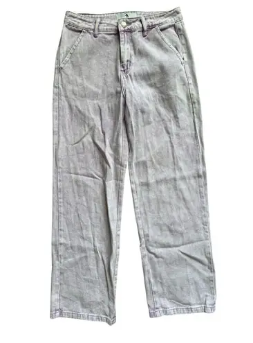 Flying Angel Women’s Wide Leg Jeans 9/29 Lilac Purple Acid Wash Denim Y2K Style