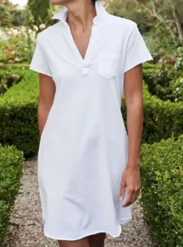 Frank & Eileen White Lauren Polo Heritage Jersey Dress Size XS NEW 100% Cotton
